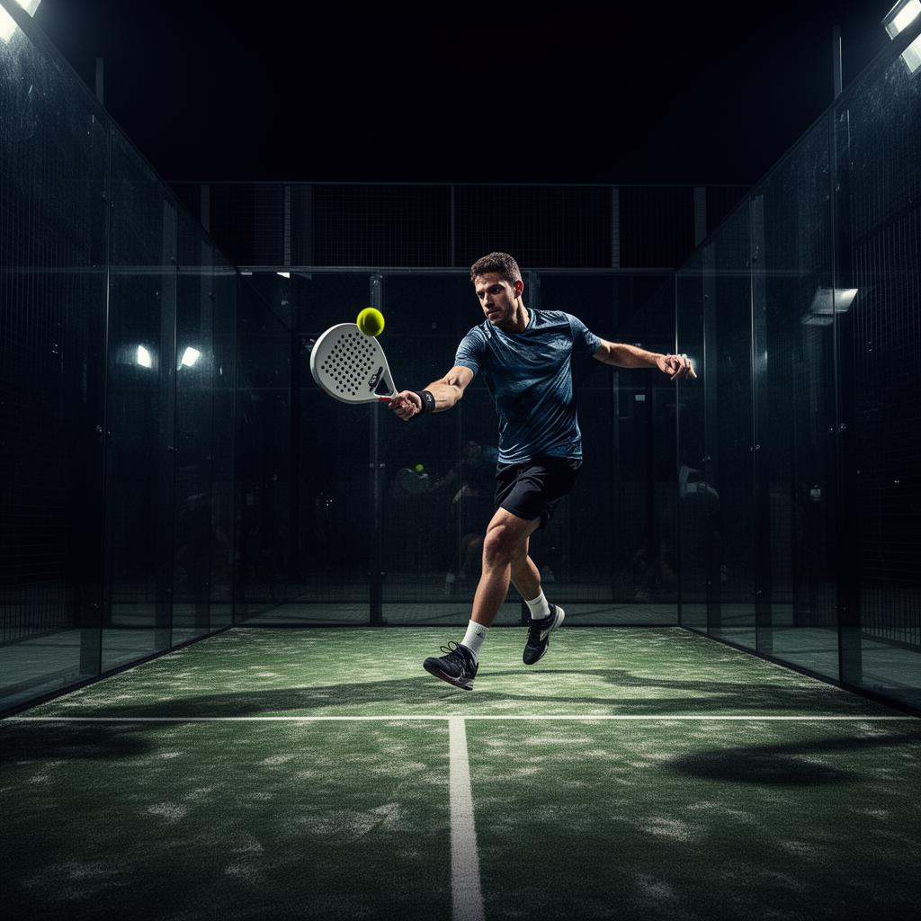 Pemain padel beraksi di lapangan kaca Banua Padel
